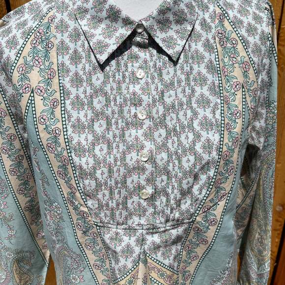 Soft Surroundings Boho Long Sleeve Floral Tunic - Picture 2 of 8